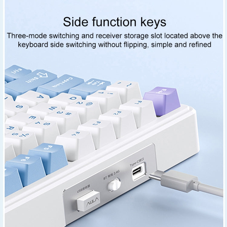 AULA F99 99 Keys Wired/2.4G/Bluetooth Three Model Customized RGB Mechanical Keyboard(Dark Night Kingdom) - free shipping - PMC TechLife - Order now!