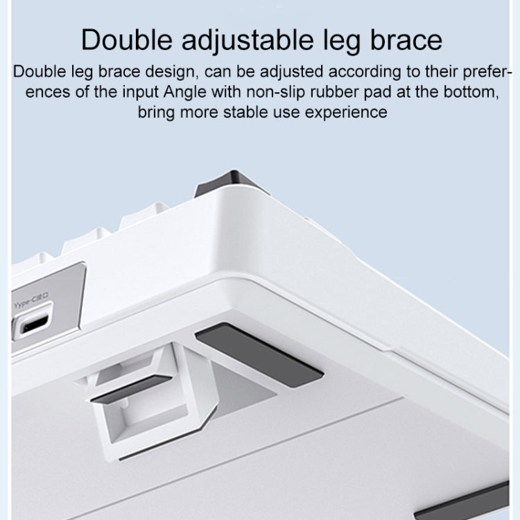 AULA F99 99 Keys Wired/2.4G/Bluetooth Three Model Customized RGB Mechanical Keyboard(Smoky Blue Sea Fog) - free shipping - PMC TechLife - Order now!