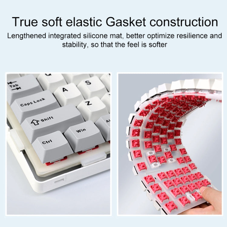 AULA F99 Pro 99 Keys Wired/2.4G/Bluetooth Three Model Customized RGB Mechanical Keyboard(Gradient Grey Side Carving) - Wireless Keyboard by AULA | Online Shopping South Africa | PMC TechLife | Buy Now Pay Later Mobicred