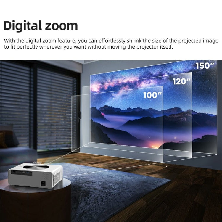 AUN AKEY7 MAX 1920x1080P HD Android LCD Projector EU Plug(White) - LED Projector by AUN | Online Shopping South Africa | PMc TechLife | Buy Now Pay Later Mobicred