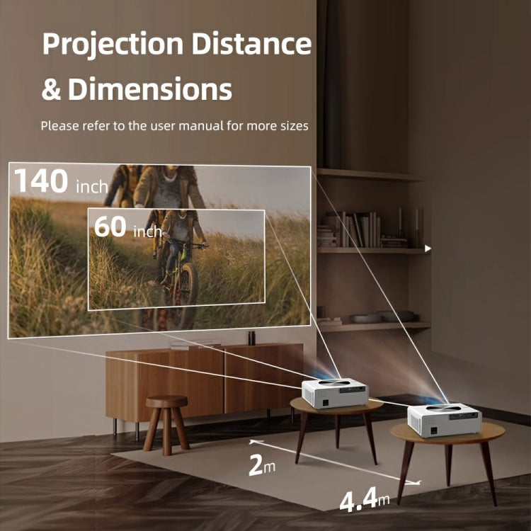 AUN AKEY7 MAX 1920x1080P HD Android LCD Projector AU Plug(White) - LED Projector by AUN | Online Shopping South Africa | PMc TechLife | Buy Now Pay Later Mobicred