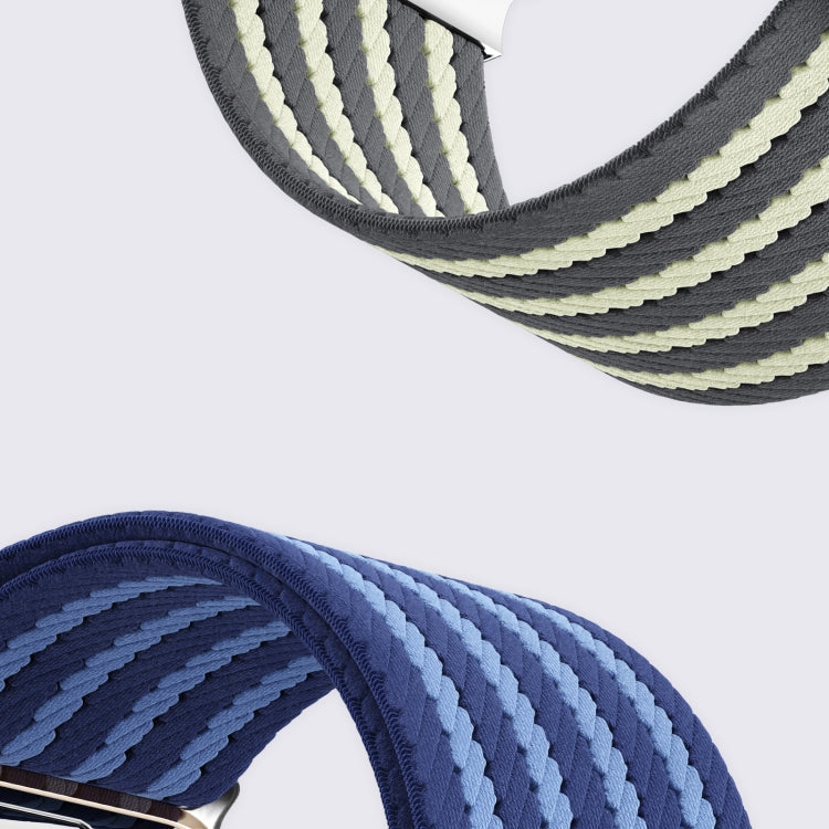 For Apple Watch 46mm / 49mm / 45mm / 44mm Parachute Buckle 4-Stripe Braided Nylon Watch Band(Black Grey) - free shipping - PMc TechLife - Order now!