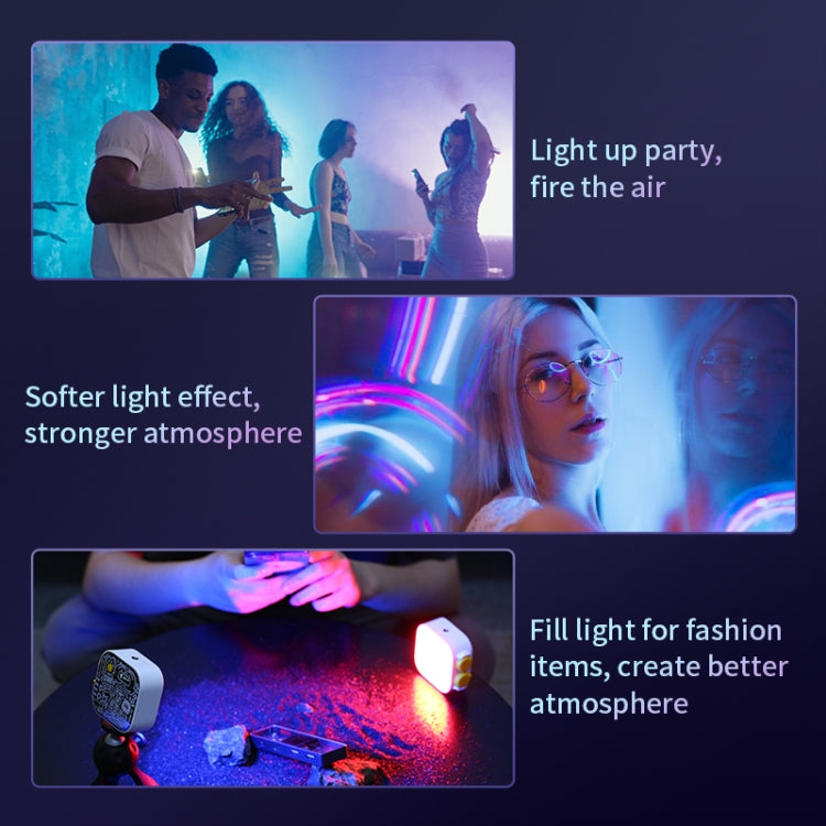 FUNSNAP Pocket Full Color RGB Video Shot Fill Light(White) - Selfie Light by FUNSNAP | Online Shopping South Africa | PMC TechLife | Buy Now Pay Later Mobicred