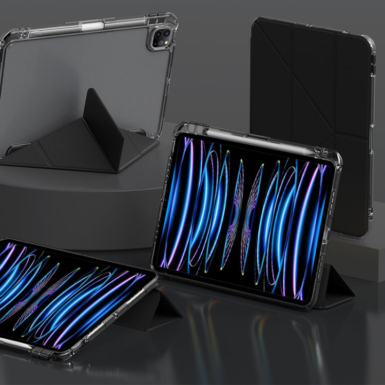 For iPad Air 13 2024 / 2025 mutural Y-Shape Deformation Leather Tablet Case(Black) - free shipping - PMc TechLife - Order now!