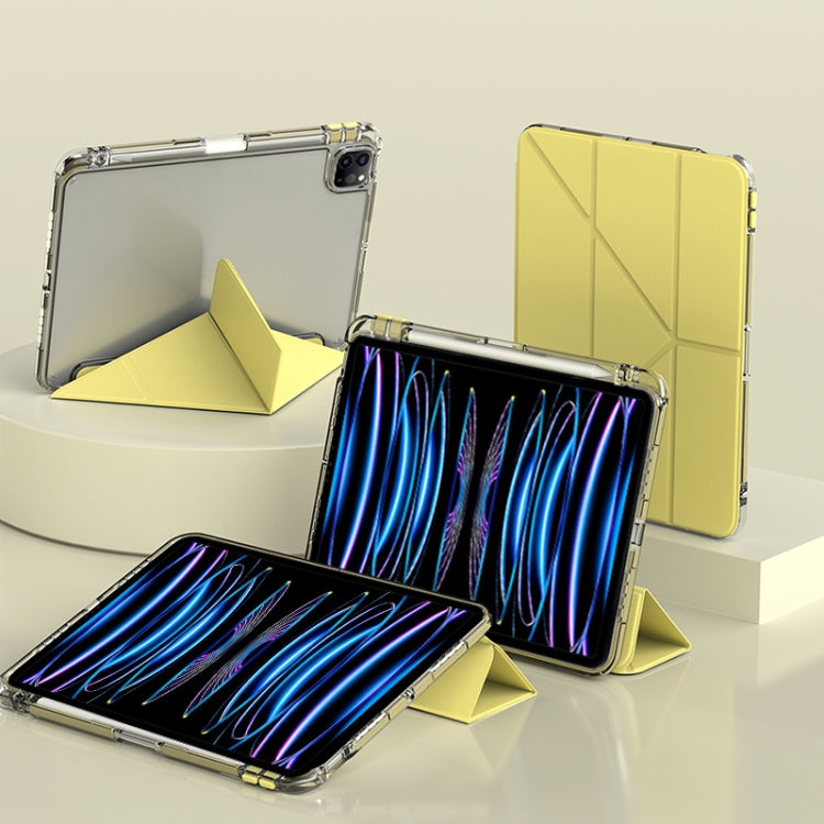 For iPad Air 13 2024 / 2025 mutural Y-Shape Deformation Leather Tablet Case(Yellow) - free shipping - PMc TechLife - Order now!