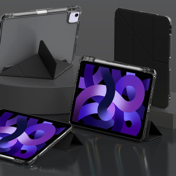 For iPad Air 11 2025 / 2024 mutural Y-Shape Deformation Leather Tablet Case(Black) - free shipping - PMc TechLife - Order now!