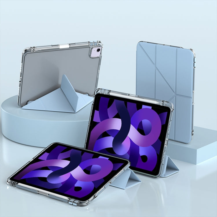 For iPad Air 11 2025 / 2024 mutural Y-Shape Deformation Leather Tablet Case(Ice Blue) - free shipping - PMc TechLife - Order now!
