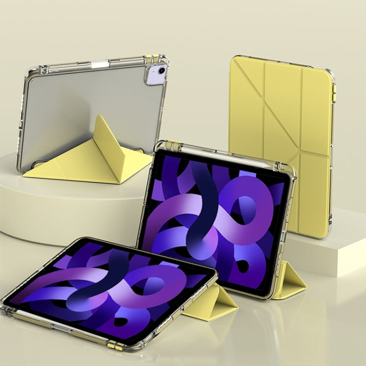 For iPad Air 11 2025 / 2024 mutural Y-Shape Deformation Leather Tablet Case(Yellow) - free shipping - PMc TechLife - Order now!