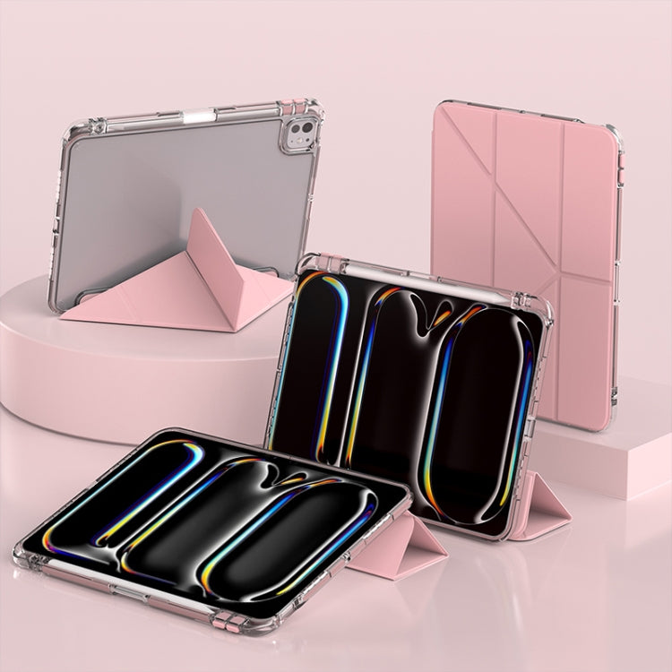 For iPad Pro 11 2024 mutural Y-Shape Deformation Leather Tablet Case(Pink) - free shipping - PMc TechLife - Order now!