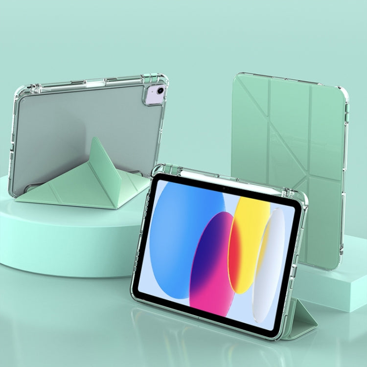 For iPad 2025 / 2022 mutural Y-Shape Deformation Leather Tablet Case(Green) - free shipping - PMc TechLife - Order now!