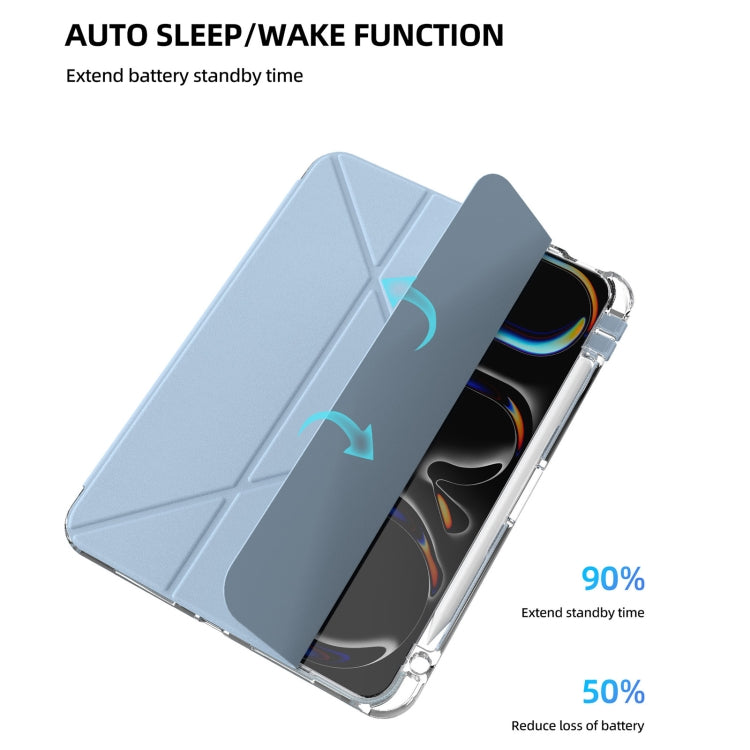 For iPad Air 11 2025 / 2024 mutural Y-Shape Deformation Leather Tablet Case(Grey) - free shipping - PMc TechLife - Order now!