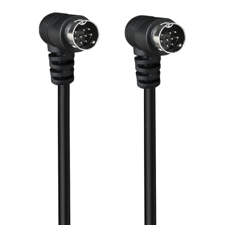 Double Curved mini DIN 9 Pin TV Audio Adapter Cable, Length:3m(Black) - Others by PMC TechLife | Online Shopping South Africa | PMC TechLife | Buy Now Pay Later Mobicred