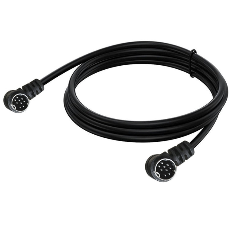 Double Curved mini DIN 9 Pin TV Audio Adapter Cable, Length:3m(Black) - Others by PMC TechLife | Online Shopping South Africa | PMC TechLife | Buy Now Pay Later Mobicred