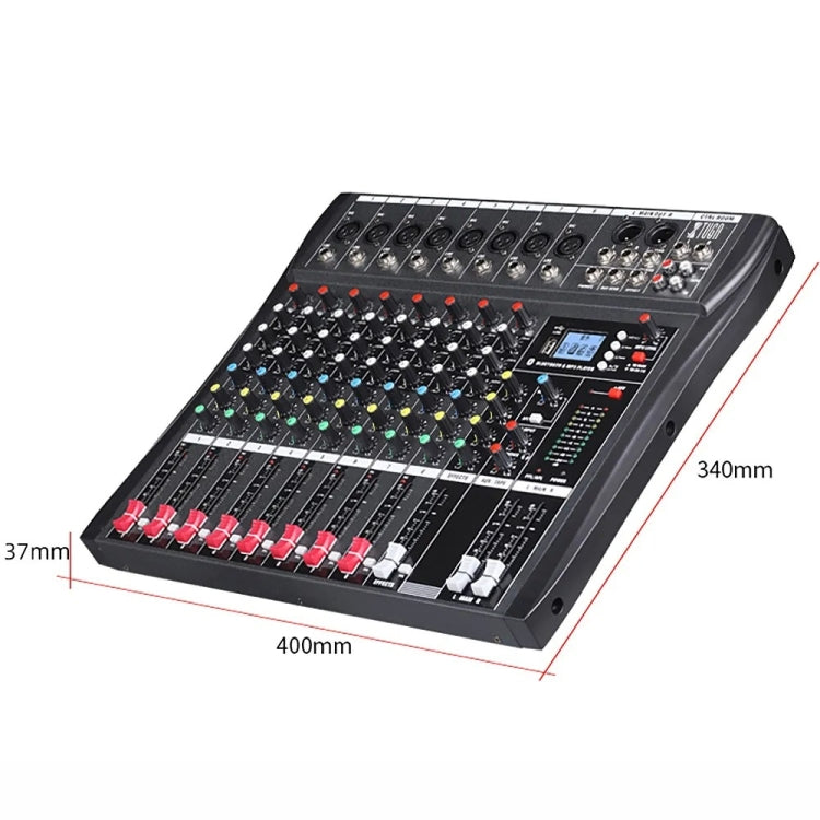 XTUGA CT80X 8-Channels Audio Mixer DJ Mixing Console with 48V Power Supply(US Plug) - Live Sound Effects Processors by XTUGA | Online Shopping South Africa | PMC TechLife | Buy Now Pay Later Mobicred