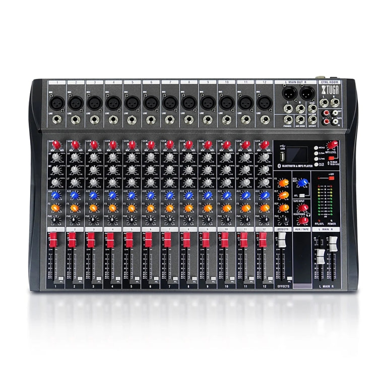 XTUGA CT120X 12-Channels Audio Mixer DJ Mixing Console with 48V Power Supply(AU Plug) - Live Sound Effects Processors by XTUGA | Online Shopping South Africa | PMC TechLife | Buy Now Pay Later Mobicred