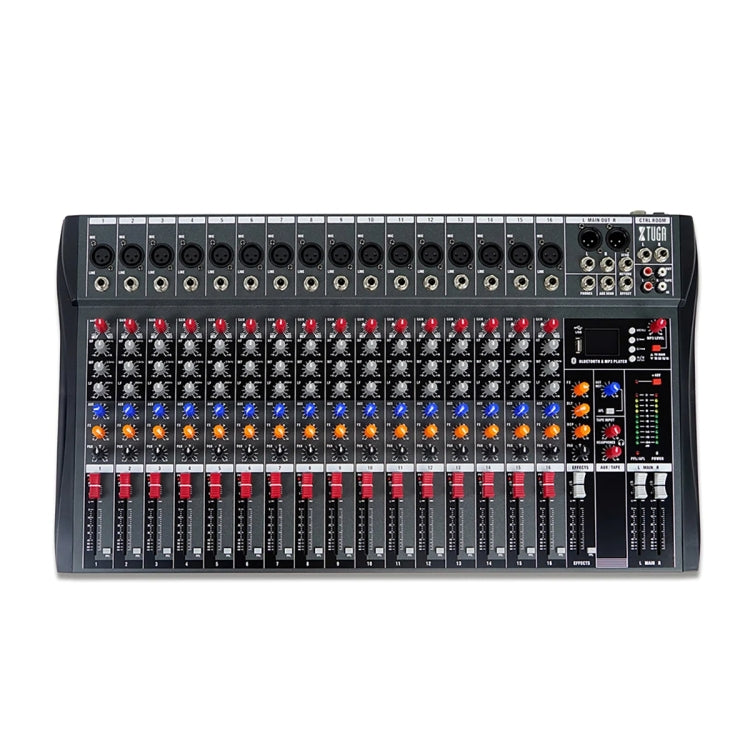 XTUGA CT160X 16-Channels Audio Mixer DJ Mixing Console with 48V Power Supply(UK Plug) - Live Sound Effects Processors by XTUGA | Online Shopping South Africa | PMC TechLife | Buy Now Pay Later Mobicred