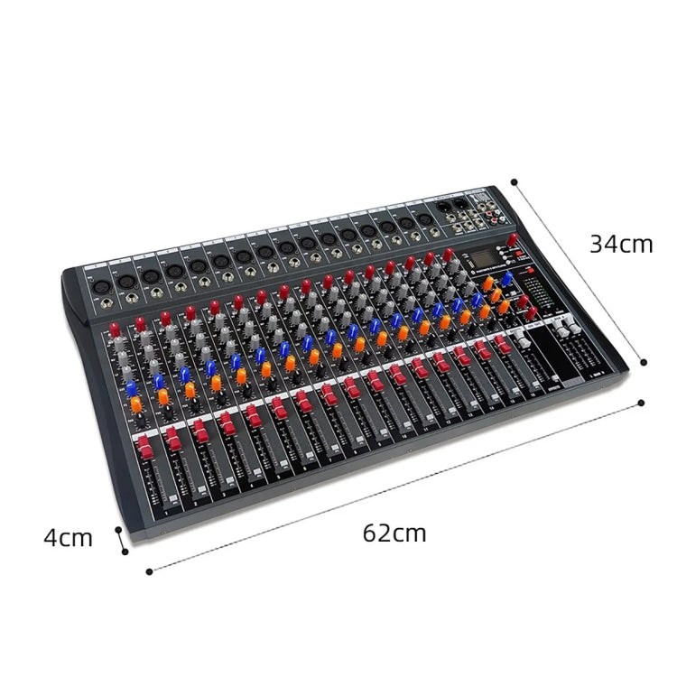 XTUGA CT160X 16-Channels Audio Mixer DJ Mixing Console with 48V Power Supply(EU Plug) - Live Sound Effects Processors by XTUGA | Online Shopping South Africa | PMC TechLife | Buy Now Pay Later Mobicred
