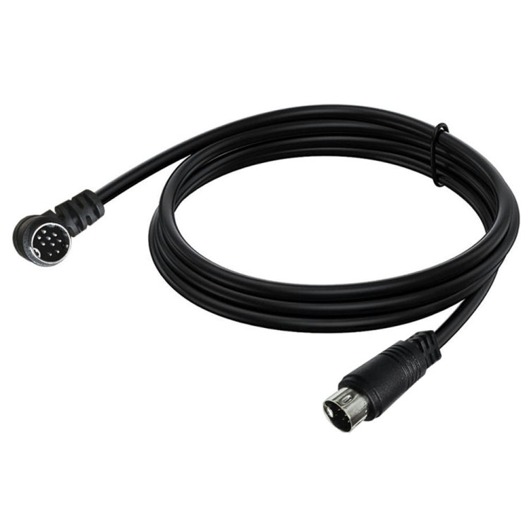Single Curved mini DIN 9 Pin TV Audio Adapter Cable, Length:3m(Black) - Others by PMC TechLife | Online Shopping South Africa | PMC TechLife | Buy Now Pay Later Mobicred