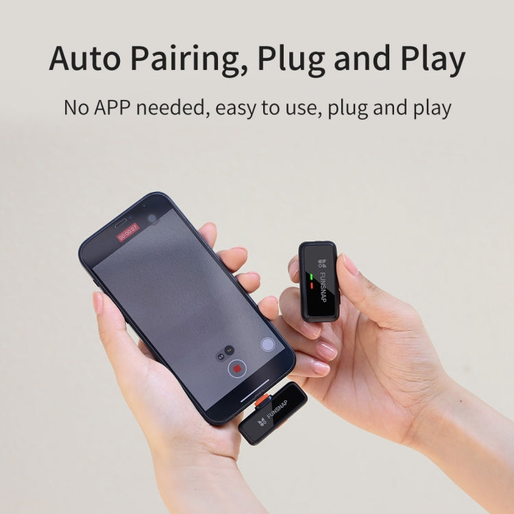 FUNSNAP S6 Lavalier Wireless Microphone, 8 Pin RX + 1 TX - Microphone by FUNSNAP | Online Shopping South Africa | PMC TechLife | Buy Now Pay Later Mobicred