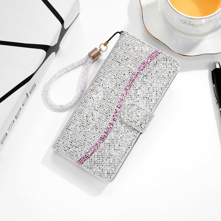 For Samsung Galaxy S25+ 5G Glitter Powder Filp Leather Phone Case(Silver) - Galaxy S25+ 5G Cases by PMC Jewellery | Online Shopping South Africa | PMC Jewellery | Buy Now Pay Later Mobicred