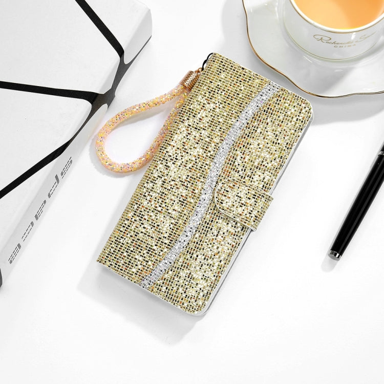 For Samsung Galaxy S25+ 5G Glitter Powder Filp Leather Phone Case(Gold) - Galaxy S25+ 5G Cases by PMC Jewellery | Online Shopping South Africa | PMC Jewellery | Buy Now Pay Later Mobicred