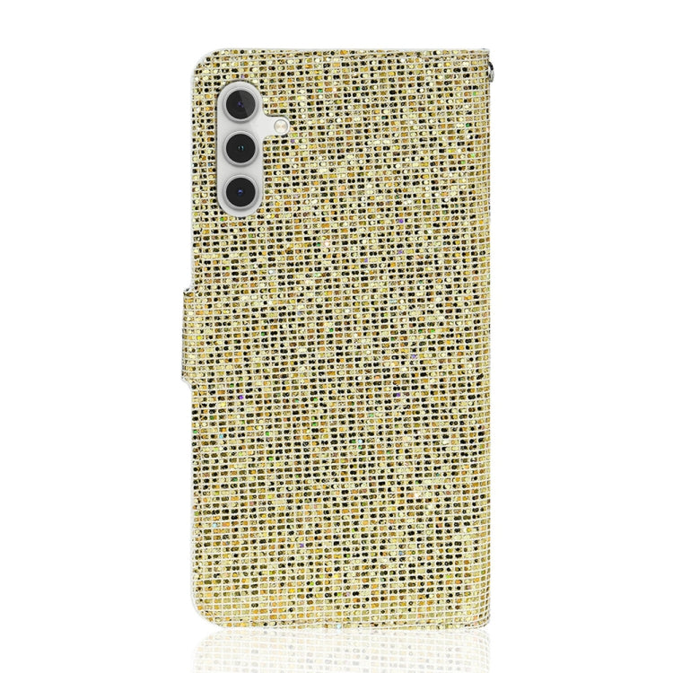 For Samsung Galaxy S25+ 5G Glitter Powder Filp Leather Phone Case(Gold) - Galaxy S25+ 5G Cases by PMC Jewellery | Online Shopping South Africa | PMC Jewellery | Buy Now Pay Later Mobicred