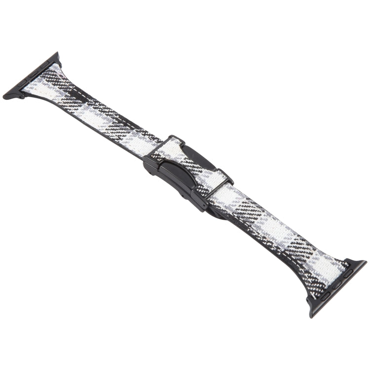 For Apple Watch 42mm / 41mm / 40mm / 38mm Slim Magnetic Buckle Napped Fabric Leather Watch Band(Grey) - Watch Bands by PMC TechLife | Online Shopping South Africa | PMC TechLife | Buy Now Pay Later Mobicred