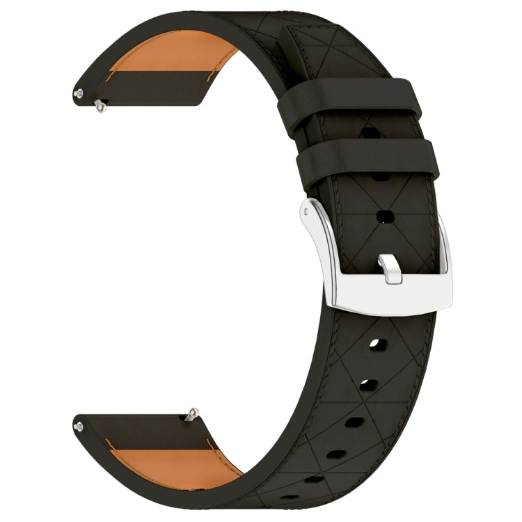 For Huawei Watch GT 5 / GT 5 Pro 46mm Square 22mm Leather Watch Band(Black) - Watch Bands by PMc TechLife | Online Shopping South Africa | PMc TechLife | Buy Now Pay Later Mobicred