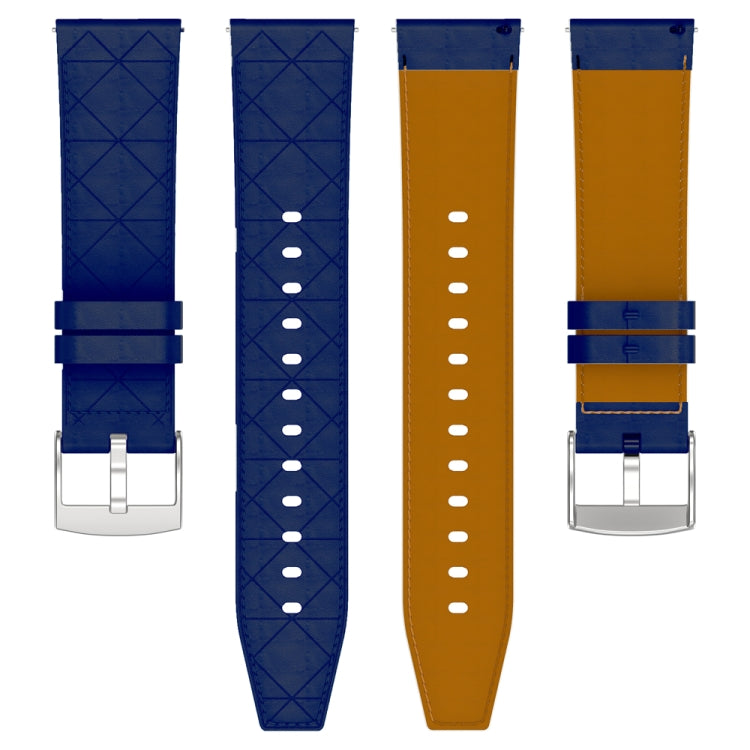 For Huawei Watch GT 5 / GT 5 Pro 46mm Square 22mm Leather Watch Band(Blue) - free shipping - PMc TechLife - Order now!