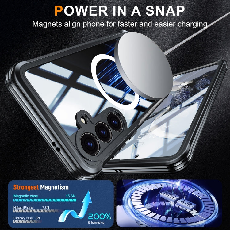 For Samsung Galaxy S25+ 5G RedPepper Tempered Glass MagSafe Phone Case(Black) - Galaxy S25+ 5G Cases by RedPepper | Online Shopping South Africa | PMC Jewellery | Buy Now Pay Later Mobicred