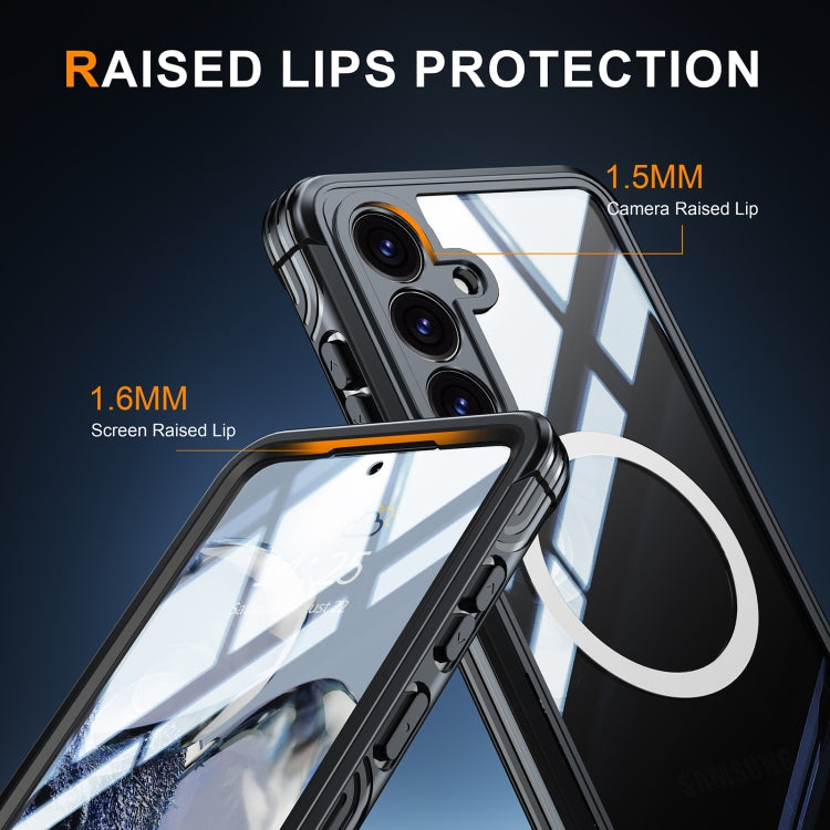 For Samsung Galaxy S25 5G RedPepper Tempered Glass MagSafe Phone Case(Black) - Galaxy S25 5G Cases by RedPepper | Online Shopping South Africa | PMC Jewellery | Buy Now Pay Later Mobicred