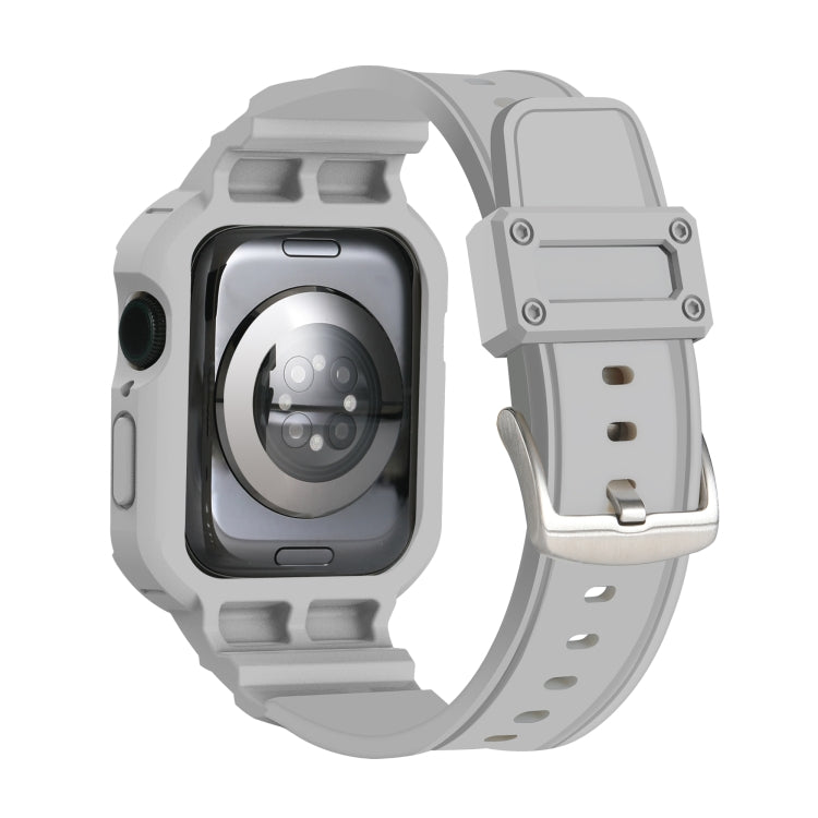 For Apple Watch Series 10 46mm Armor TPU Case Integrated Watch Band(Light Grey) - Watch Cases by PMC Jewellery | Online Shopping South Africa | PMC Jewellery | Buy Now Pay Later Mobicred