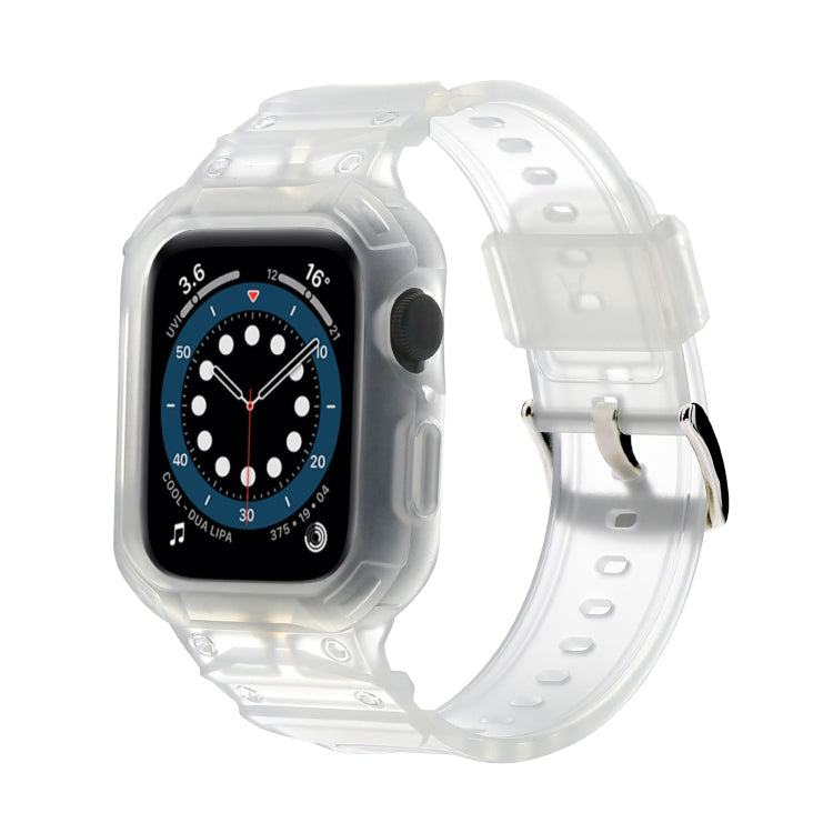 For Apple Watch Series 10 42mm Armor TPU Case Integrated Watch Band(Frosted Clear) - free shipping - PMC Jewellery - Order now!