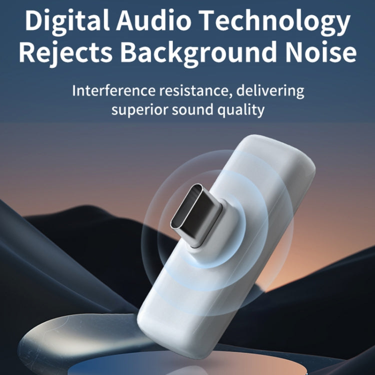 FUNSNAP M3 Digital Audio Wireless Microphone Mic Tok with Monitoring Earphones, Version:Type-C(White) - Microphone by FUNSNAP | Online Shopping South Africa | PMC TechLife | Buy Now Pay Later Mobicred