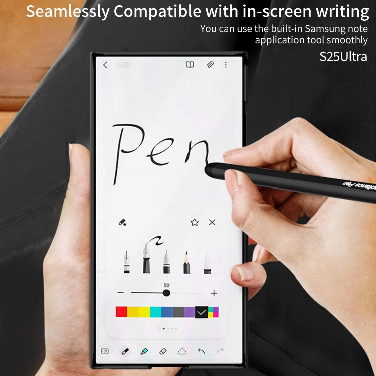 For Samsung Galaxy S25 5G GKK Ultra-thin Holder Phone Case with Pen Slots & Stylus Pen(Silver) - free shipping - PMC Jewellery - Order now!