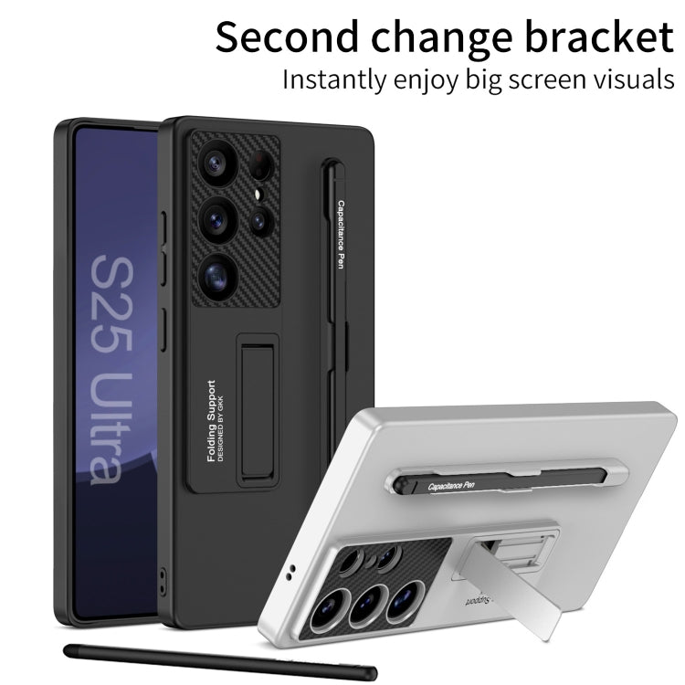 For Samsung Galaxy S25 5G GKK Ultra-thin Holder Phone Case with Pen Slots & Stylus Pen(Titanium Gray) - free shipping - PMC Jewellery - Order now!
