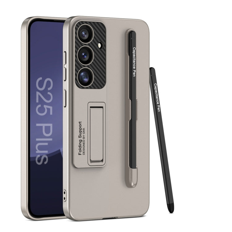 For Samsung Galaxy S25+ 5G GKK Ultra-thin Holder Phone Case with Pen Slots & Stylus Pen(Titanium Gray) - free shipping - PMC Jewellery - Order now!