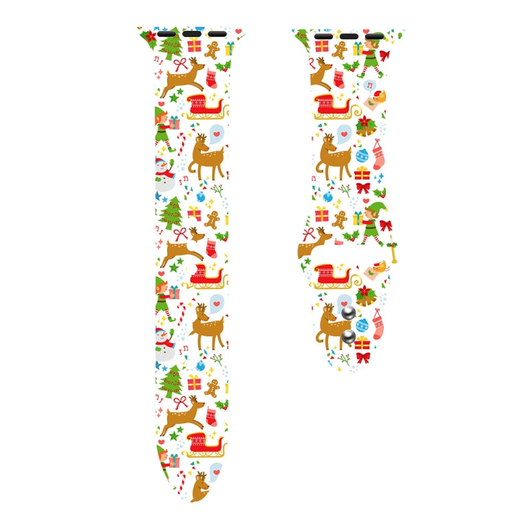 For Apple Watch 42mm / 41mm / 40mm / 38mm Christmas Pattern Silicone Watch Band(Childlike Christmas 2) - free shipping - PMc TechLife - Order now!