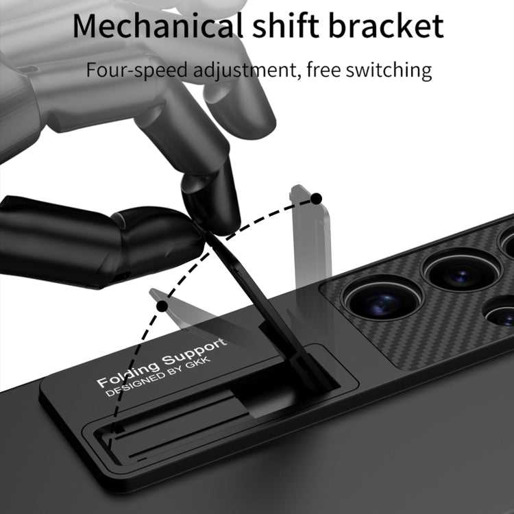 For Samsung Galaxy S25 Ultra 5G GKK Ultra-thin Shockproof Phone Case with Holder / Pen(Titanium Gray) - free shipping - PMC Jewellery - Order now!