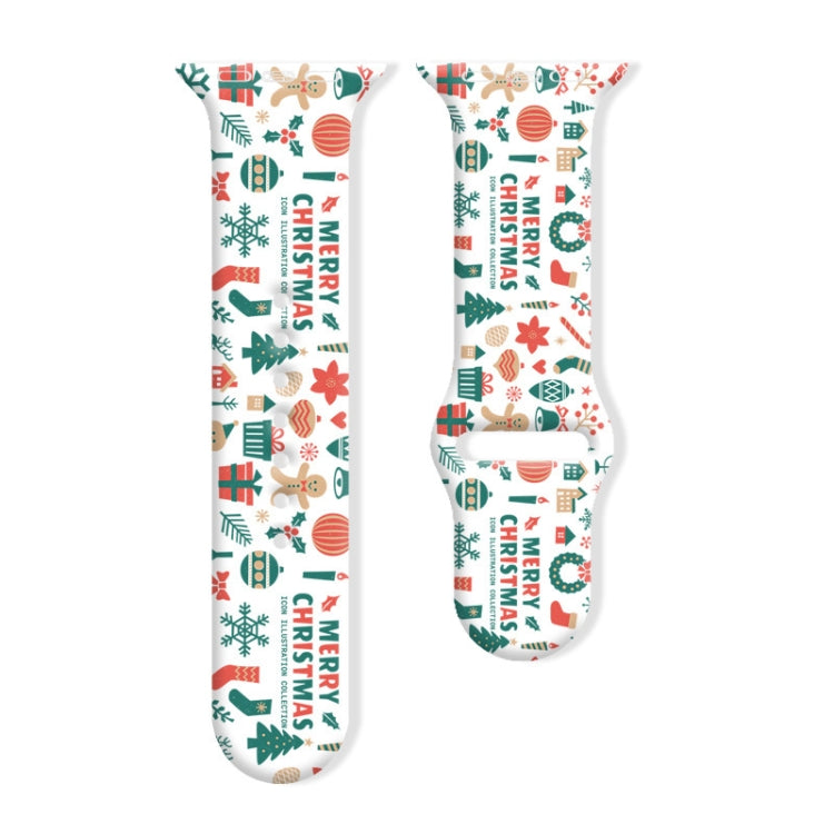For Apple Watch 46mm / 49mm / 45mm / 44mm Christmas Pattern Reverse Buckle Silicone Watch Band(Fun Christmas Gift) - free shipping - PMc TechLife - Order now!