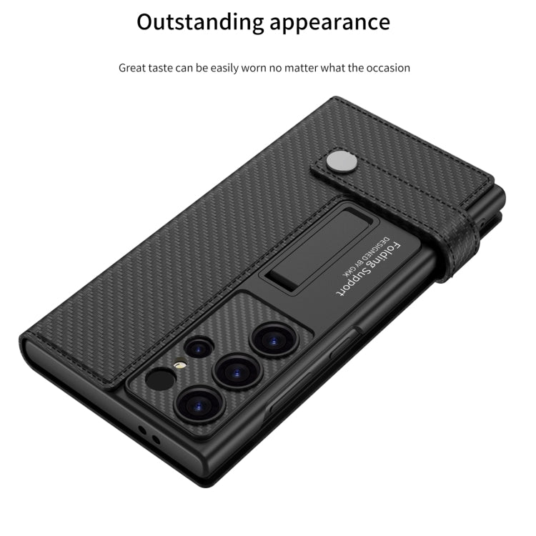 For Samsung Galaxy S25 5G GKK Flip Wallet Leather Phone Case(Carbon Fiber Texture) - Galaxy S25 5G Cases by GKK | Online Shopping South Africa | PMC Jewellery | Buy Now Pay Later Mobicred