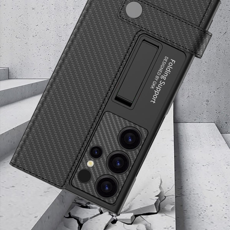 For Samsung Galaxy S25 5G GKK Flip Wallet Leather Phone Case(Carbon Fiber Texture) - Galaxy S25 5G Cases by GKK | Online Shopping South Africa | PMC Jewellery | Buy Now Pay Later Mobicred