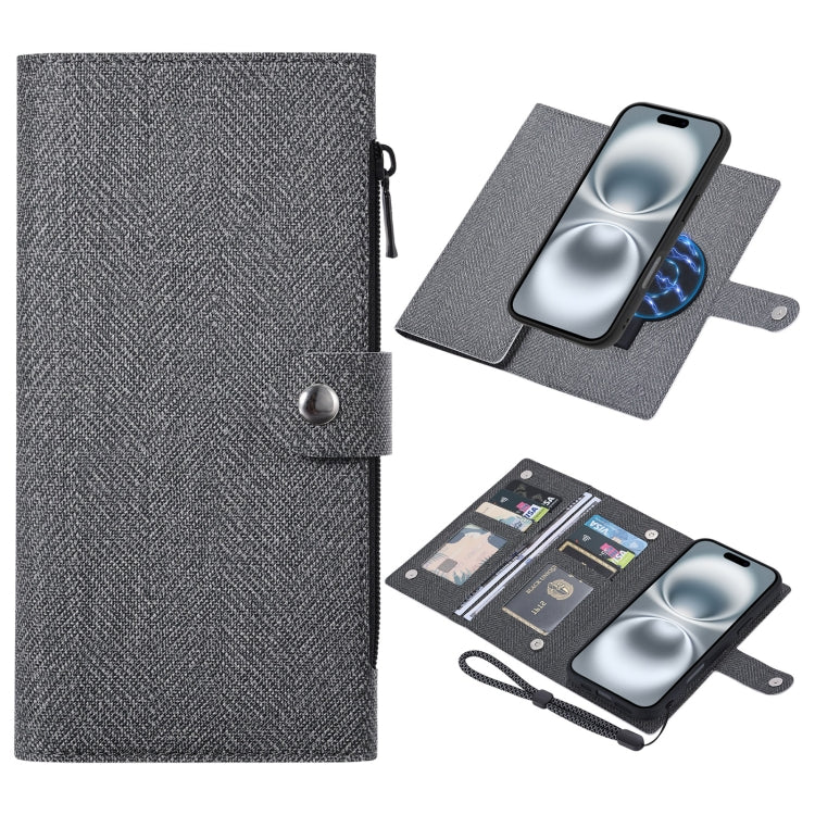 For iPhone 16 ViLi GBS Series MagSafe Magnetic RFID Leather Flip Phone Case(Black) - free shipping - PMC Jewellery - Order now!