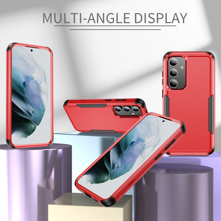 For Samsung Galaxy S25+ 5G TPU + PC Shockproof Protective Phone Case(Red + Black) - Galaxy S25+ 5G Cases by PMC Jewellery | Online Shopping South Africa | PMC Jewellery | Buy Now Pay Later Mobicred