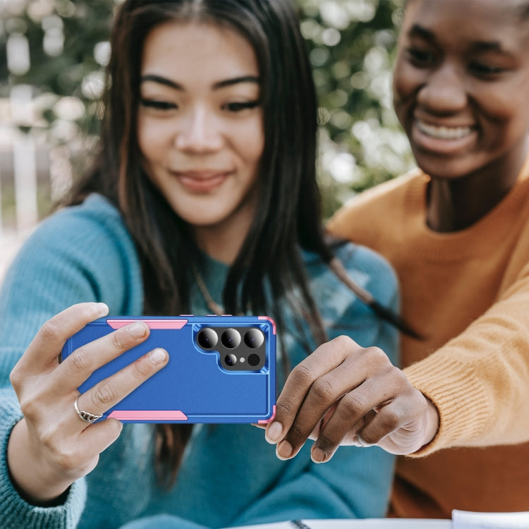 For Samsung Galaxy S25 Ultra 5G TPU + PC Shockproof Protective Phone Case(Royal Blue + Pink) - Galaxy S25 Ultra 5G Cases by PMC Jewellery | Online Shopping South Africa | PMC Jewellery | Buy Now Pay Later Mobicred