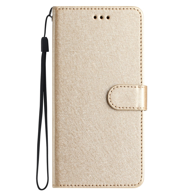 For Samsung Galaxy S25 5G Silk Texture Horizontal Flip Leather Phone Case(Gold) - Galaxy S25 5G Cases by PMC Jewellery | Online Shopping South Africa | PMC Jewellery | Buy Now Pay Later Mobicred