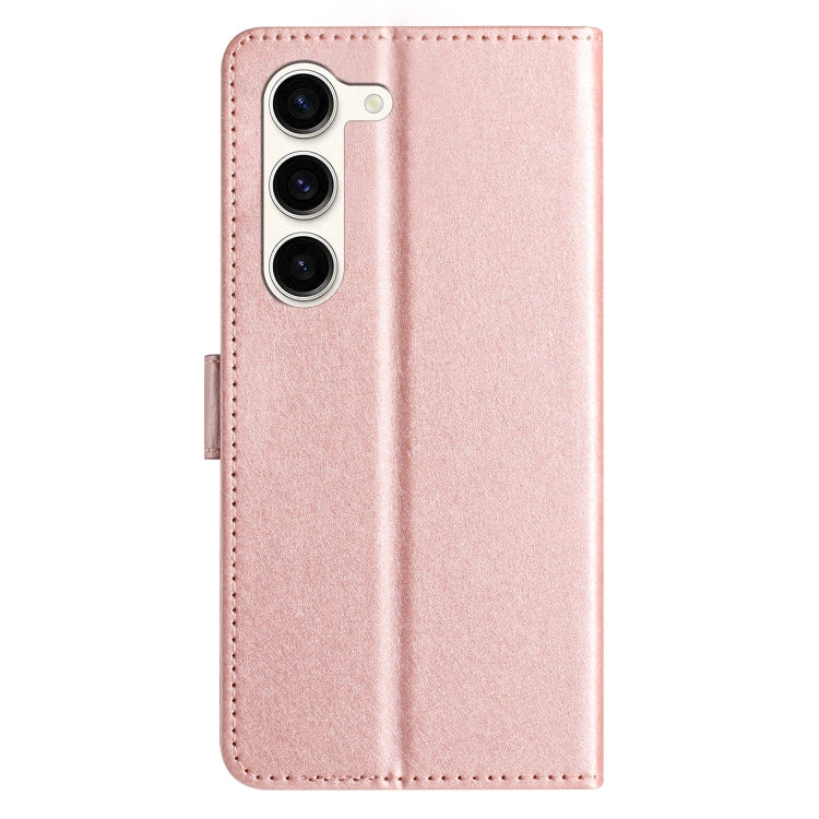 For Samsung Galaxy S25 5G Silk Texture Horizontal Flip Leather Phone Case(Rose Gold) - Galaxy S25 5G Cases by PMC Jewellery | Online Shopping South Africa | PMC Jewellery | Buy Now Pay Later Mobicred