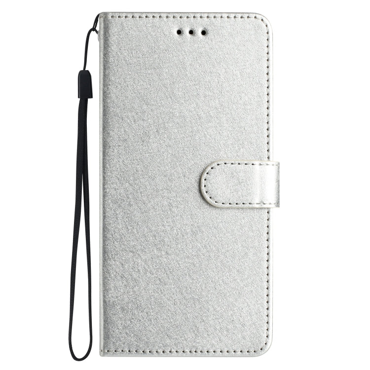 For Samsung Galaxy S25+ 5G Silk Texture Horizontal Flip Leather Phone Case(Silver) - Galaxy S25+ 5G Cases by PMC Jewellery | Online Shopping South Africa | PMC Jewellery | Buy Now Pay Later Mobicred