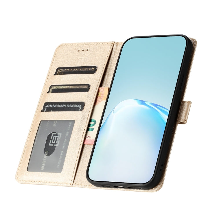For Samsung Galaxy S25 Ultra 5G Silk Texture Horizontal Flip Leather Phone Case(Gold) - Galaxy S25 Ultra 5G Cases by PMC Jewellery | Online Shopping South Africa | PMC Jewellery | Buy Now Pay Later Mobicred