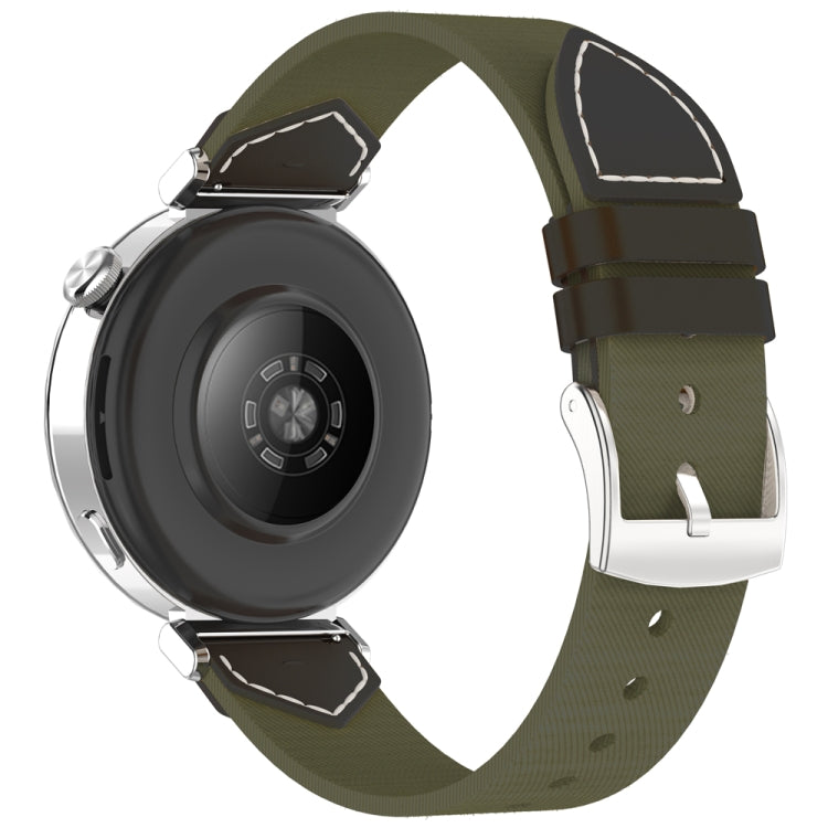 For Huawei Watch GT 5 41mm / GT 5 Pro 42mm Stitched Nylon Denim Watch Band(Black Grey) - Watch Bands by PMc TechLife | Online Shopping South Africa | PMc TechLife | Buy Now Pay Later Mobicred